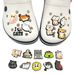 Cute Cartoon Cat Pattern Shoes Flower Shoe Buckle Soft Glue DIY Garden Shoe Accessories_viptrois.com