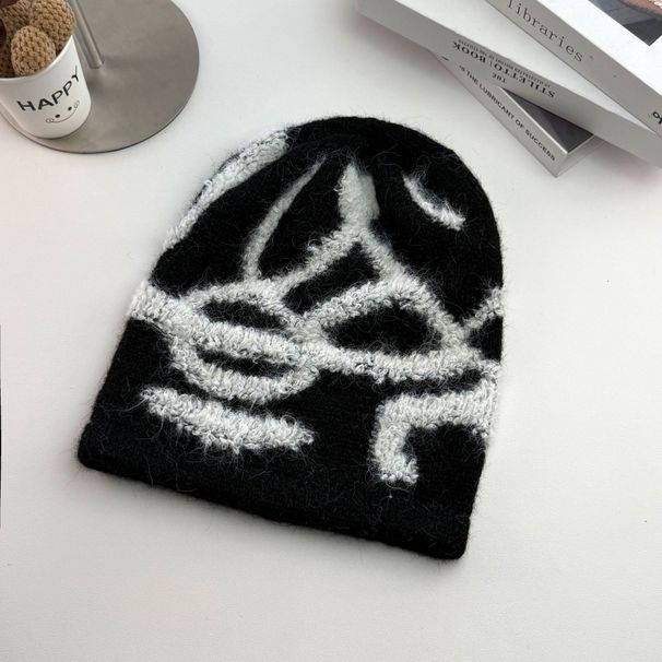 Apparel Accessories Winter Knitted Wool Hat Women's Knit Beanie Hat Winter Warm Wool Slouchy Cap For Big Head Fashion Soft Stretchy Cold Weather Hat_viptrois.com