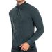 Men’s Semi-Turtleneck Knit Sweater – Slim-Fit Zip-Up Pullover For Fall & Spring (Breathable Polyester, Minimalist Office-to-Casual Staple)_viptrois.com