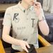 Summer New Men's Lead Short-sleeved T-shirt New Youth High-end Summer Lapel Polo Shirt With Collar Top Trendy_viptrois.com
