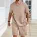Men's Suits 2025 Summer New Men's Short Sleeved Shorts Fashionable Two Piece Suits Casual Outing Breathable Trend_viptrois.com