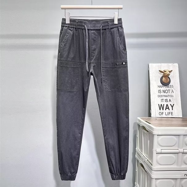 Men's Trendy Cargo Jogger Pants – Stretch Fit, Multi-Pocket, Adjustable Cuff For Streetwear & Casual Wear_viptrois.com