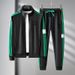Men's Clothing Autumn Men's Sports Casual Sweatshirt Sweatpants Suit Cardigan Zipper Two Piece Suit Triangle Letter Style_viptrois.com