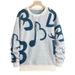 Men's Casual Round Neck Sweater - Trendy Loose Knit Pullover With Stylish Color Blocking For Autumn & Winter_viptrois.com