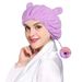 New Adult Nightcap, Cross Border Hot Selling Parent Child Set 3D Nightcap Coral Fleece Double Layer Satin Nightcap_viptrois.com