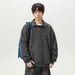 Nordmann Color Block Striped Half-Zip Stand Collar Sweatshirt Autumn Winter Heavyweight Retro Pullover Thickened Warm Jacket_viptrois.com