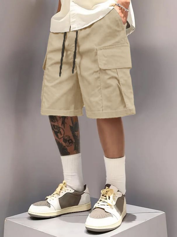 Men's Clothing Casual Multi Pocket Workwear Shorts Trendy Loose Versatile Shorts_viptrois.com