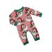 Christmas Santa Claus candy cane striped Christmas family suit printed homewear sleep_viptrois.com