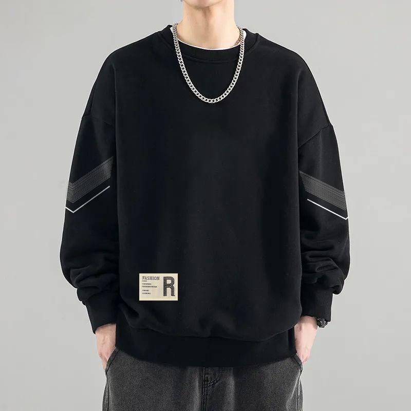 Sweater Men's Spring And Autumn New Crew Neck Loose Autumn Hatless Top Long_viptrois.com
