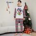 Christmas snowman letters Snowflake Christmas family clothing printed home clothes pajamas_viptrois.com