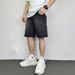 American Style Men's Denim Shorts Summer Thin Loose Straight Leg Distressed Jacquard Trendy Casual Pants_viptrois.com