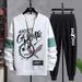 Men's Clothing Casual sports suit sweatshirt men's spring and autumn printed men's autumn clothes loose two piece suit men's clothing wholesale_viptrois.com