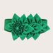Elastic elastic belt Women's Korean-style large flower decorative belt fashionable all-match wide waist seal dress accessories_viptrois.com