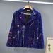 Men's Clothing Street Celebrity Same Style Sequined Men And Women Motorcycle Casual Jacket Stage Sequined Solid Color Group Performance Clothing Men_viptrois.com