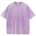 Retro Heavyweight Solid Color Short Sleeve T-Shirt Unisex Summer Street Fashion Washed Vintage Basic Popular Men's Top_viptrois.com