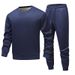 Men's Sherpa-Lined Sweatsuit Set – Winter Thermal Round Neck Hoodie & Joggers, Thickened Fleece-Lined Casual Outfit For Streetwear & Lounge_viptrois.com
