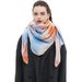 Unisex Plaid neckline autumn-winter loop yarn triangle shawl scarf_viptrois.com
