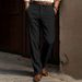 Men's Straight Leg Dress Pants Casual Versatile Cool Loose Fit Drape For Spring And Summer_viptrois.com