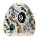 Men's Clothing Crew Neck Sweater Men's New Autumn And Winter Trendy Jacquard Knit Sweater Youth Warm Base Layer_viptrois.com
