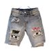 Men's Clothing Ripped Denim Shorts Trendy Thin Beggar Pants Five Point Pants_viptrois.com