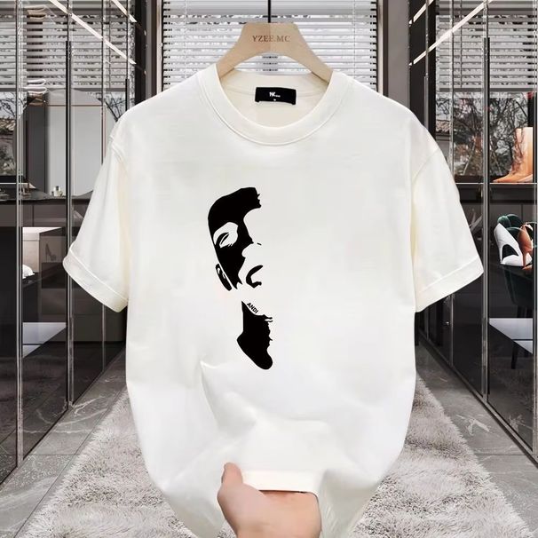 2025 Motorcycle Fashion Printed T-shirts Beach Breathable Funny Clothing Oversize Casual Cotton Tops Men's Short Sleeve_viptrois.com