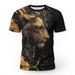 Men's Clothing Boutique Men's Hip Hop Street Fashion T Shirt 3d Lion Pure Cotton Direct Injection Short Sleeved Round Neck Comfortable Sweatshirt_viptrois.com