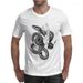 Men's Clothing Snake Retro Cross Border Fashion Brand Short Sleeve Round Neck Niche All Match T Shirt_viptrois.com