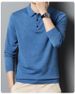Men's Clothing 2024 Autumn And Winter New Polo Tops Knitted Wool Men's Lapel Loose Solid Color Sweater Polo Shirt Collar_viptrois.com