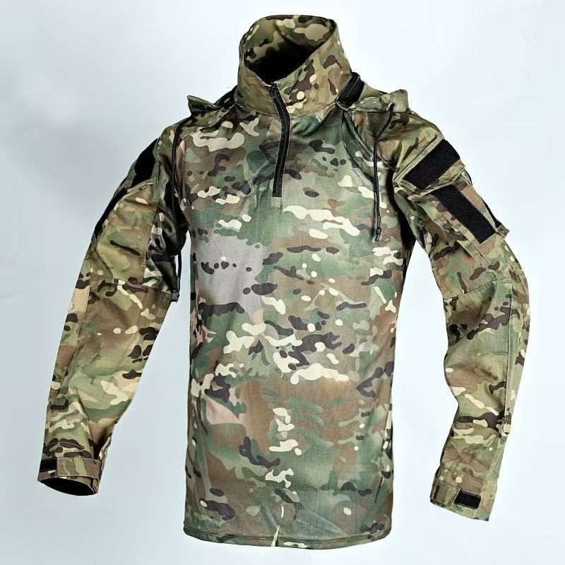 Tactical Assault Shirt & Pants Set - SP2 Edition Military Uniform | Industrial Grey & Camo | Windproof & Flame-Resistant_viptrois.com