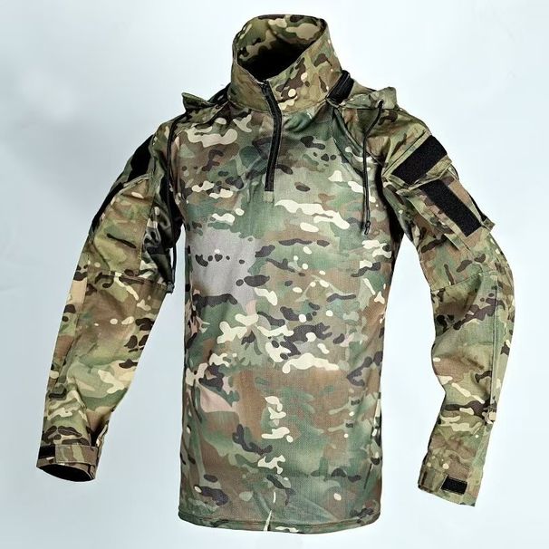 Tactical Assault Shirt & Pants Set - SP2 Edition Military Uniform | Industrial Grey & Camo | Windproof & Flame-Resistant_viptrois.com