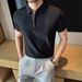 High End Men's Business Shirt Summer New Style Breathable Outdoor Thin Versatile Short Sleeved Collared Trendy Shirt_viptrois.com