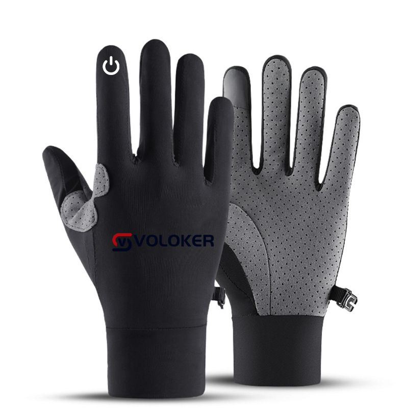 Cycling gloves summer men and women thin ice silk sports outdoor fishing fitness touch screen cycling bicycle gloves_viptrois.com