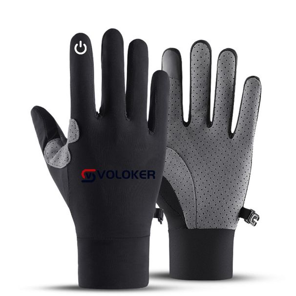 Cycling gloves summer men and women thin ice silk sports outdoor fishing fitness touch screen cycling bicycle gloves_viptrois.com