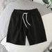 Men's Clothing Summer Ins Loose Casual Solid Color Shorts Men's Sports Three Point Pants Beach Pants Casual Five Point Pants_viptrois.com