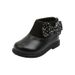 Children's Cotton Boots 2023 Winter New Children's Shoes Korean Style Girl's Soft Bottom Leather Boots Baby's All-match Fleece-lined Martin Boots_viptrois.com