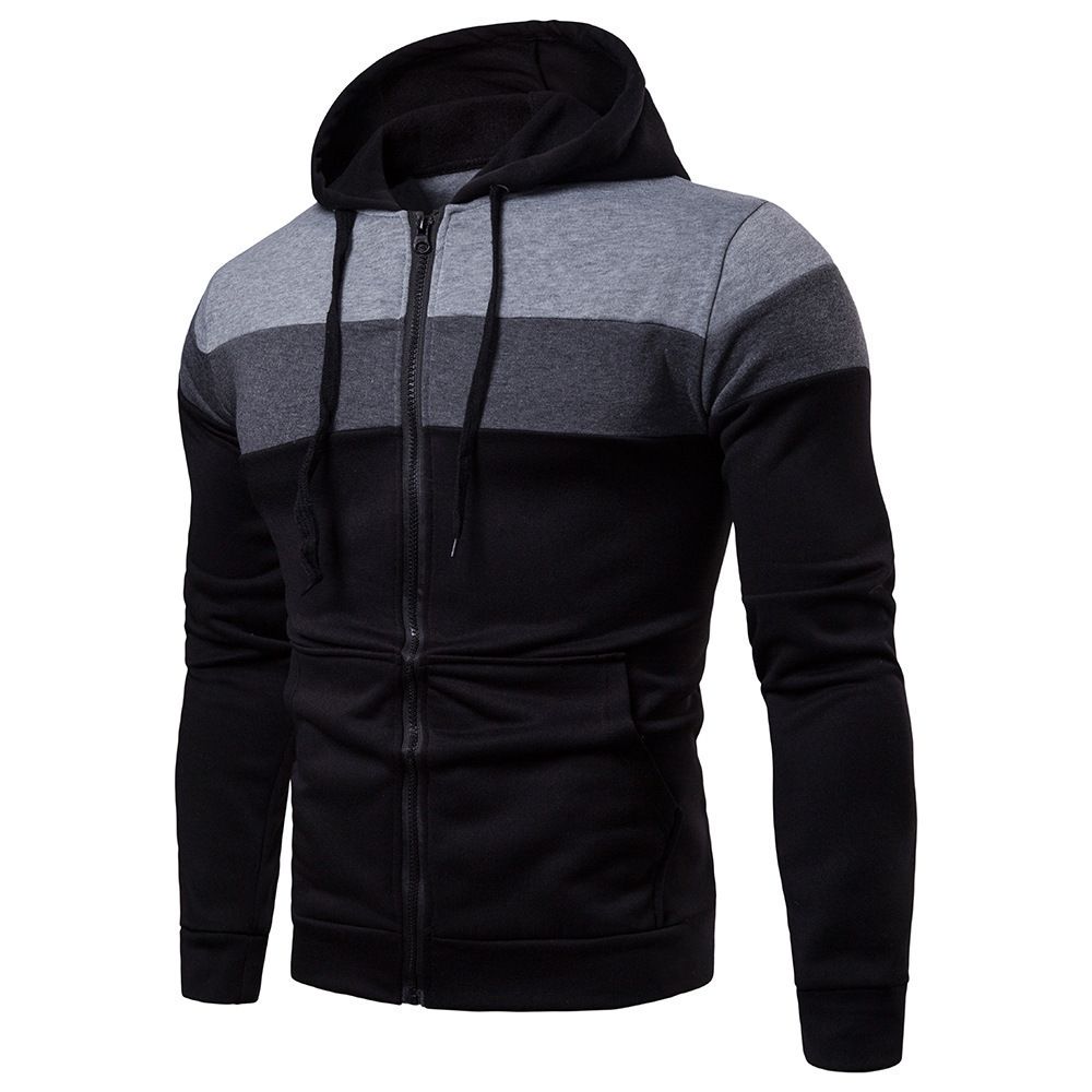 2024 Spring And Autumn New Three-Color Zipper Men's Sports Casual Large Size Loose Pullover Sweatshirt_viptrois.com