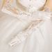 Unisex Luxury long lace cutout sequin embroidered wedding glove bag refers to a white dress wedding accessory_viptrois.com