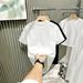 Men's Breathable Cotton T-Shirt Summer High Street Minimalist Casual Tee with LA Print Short Sleeve Top_viptrois.com