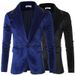 Men's Clothing Velvet Shiny Design Slim Suit Men's Jacket One Button Suit_viptrois.com