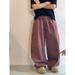 Men's Clothing High Street Trendy Brand Small Flame Embroidered Oversized Jeans For Men, American Retro Style, Washed, Loose, Floor Length_viptrois.com
