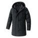Pure Mid-Length For Men, Plus Size, Cross-Border Hot Item, Winter Loose Hooded Coat, Warm Thickened Down Cotton Jacket_viptrois.com