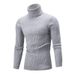 Loom Factory Wholesale Foreign Trade Men's Knitted Sweater Autumn Winter New European And American High Neck Solid_viptrois.com