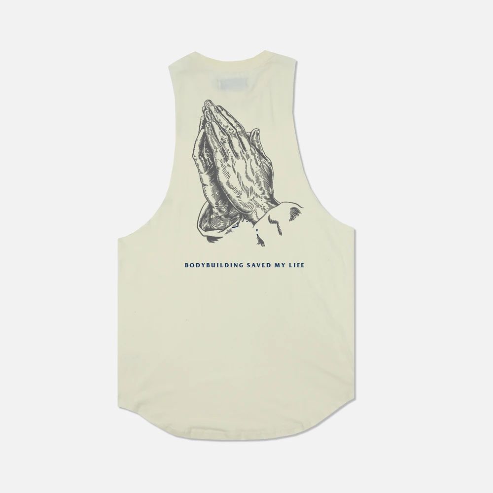 Men's Clothing New Pure Cotton Fitness Trendy Brand Waistcoat Vest Sleeveless T Shirt Men's Muscle Men Running Equipment Training Sports Clothes_viptrois.com