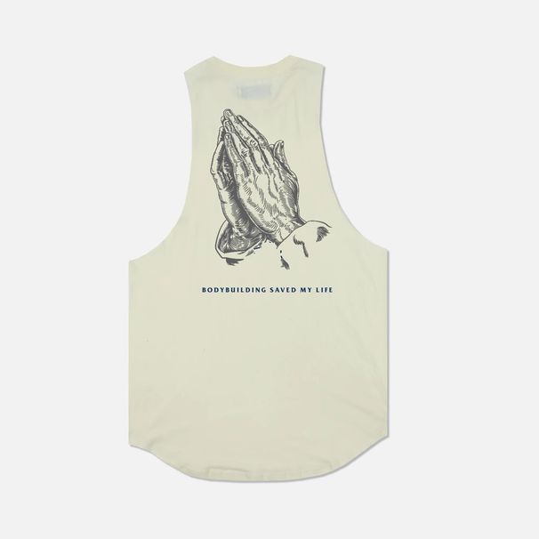 Men's Clothing New Pure Cotton Fitness Trendy Brand Waistcoat Vest Sleeveless T Shirt Men's Muscle Men Running Equipment Training Sports Clothes_viptrois.com
