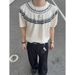 Men's Clothing Short Sleeved T Shirt Men's New Summer Breathable Thin Retro Couple Half Sleeved Top_viptrois.com
