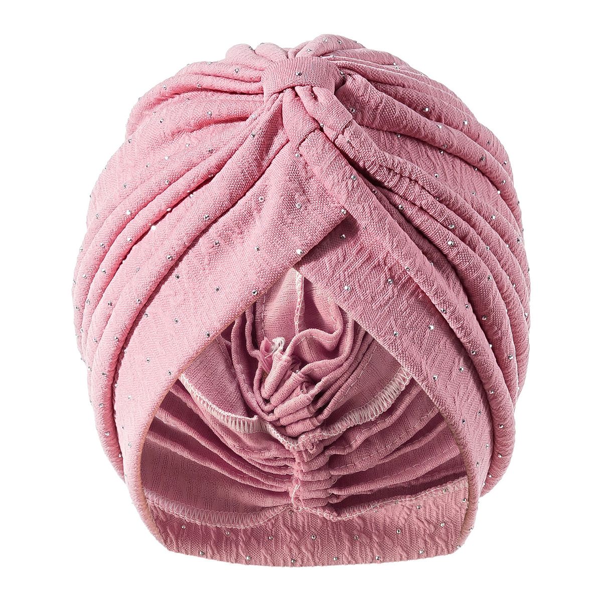 Women's Hats Hot Diamond Flower Ethnic Hat Hot Sale Fashion Three Dimensional Pleated Protective Headscarf Hat For Women_viptrois.com