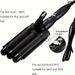 25mm Three-tube Egg Roll Curling Rod With Two Temperature Controls, Fast Heating Portable Curler For Wavy Hair_viptrois.com