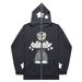 Hoodie Sweatshirt Gothic High Street Full Zipper Oversized Unisex Streetwear Y2 Jacket_viptrois.com
