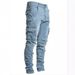 Men's Clothing New Jeans Men's Side Pocket Elastic Skinny Jeans_viptrois.com