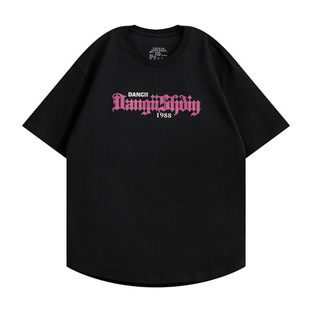 Hip Hop Letter Printed Short Sleeve Men's Fashion Brand Loose Couple Casual Versatile T-shirt_viptrois.com